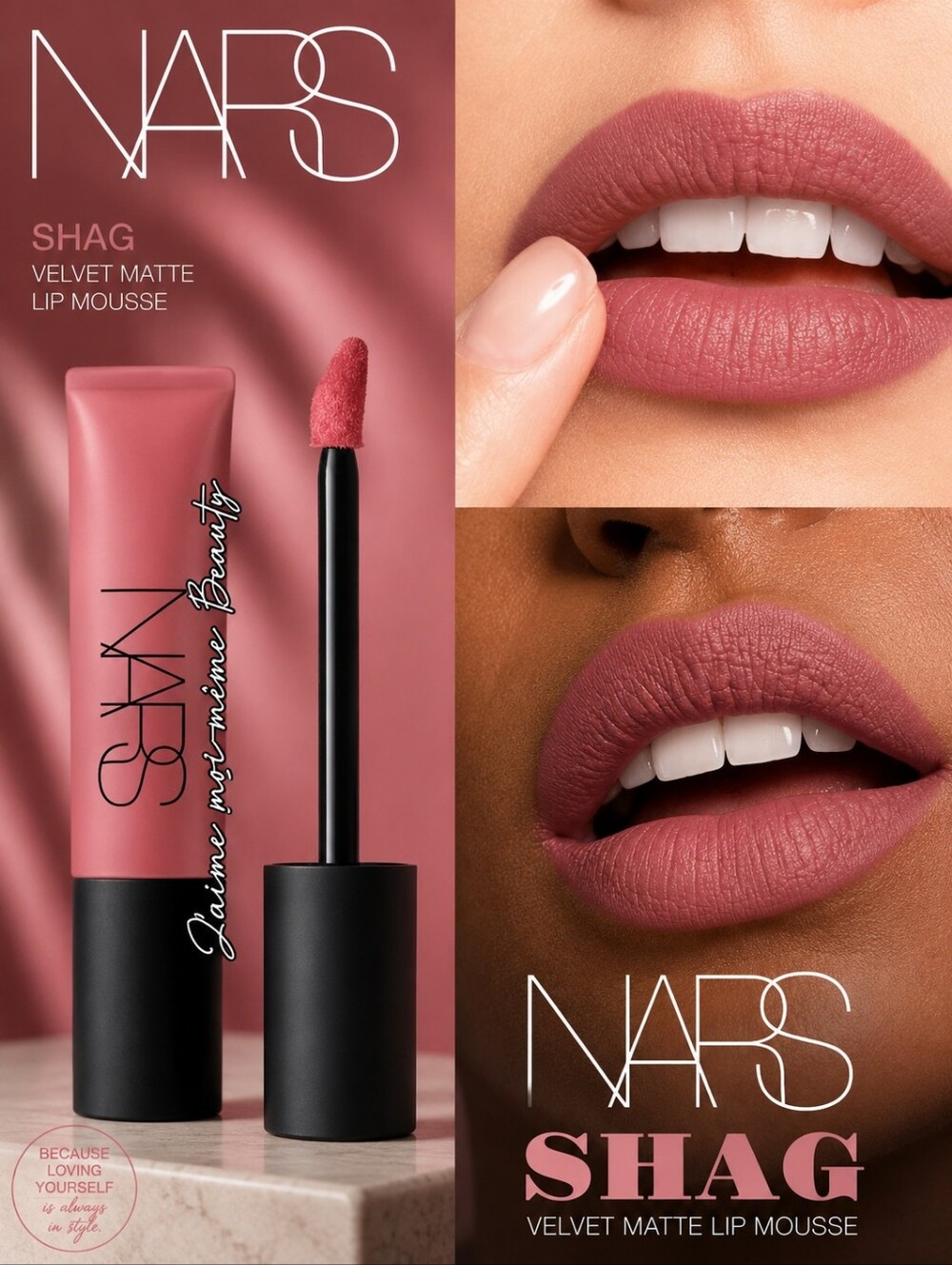 NARS Air Matte Lip Color in Shag- Rose Nude - NEW
